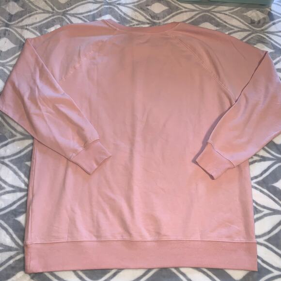 NWT Wildfox Pink Coffee N Sunshine Velvet Letters Statement Sweatshirt Size L - Picture 10 of 12